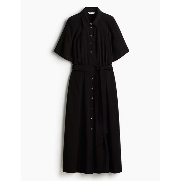 H&M Black Button-Up Midi Dress - Picture 1 of 5